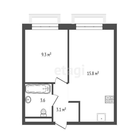 31,8 м², 1-комнатная квартира 5 000 000 ₽ - изображение 1