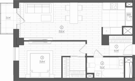 30,6 м², 1-комнатные апартаменты 10 900 000 ₽ - изображение 115