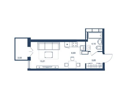 Квартира 31,7 м², 1-комнатная - изображение 1