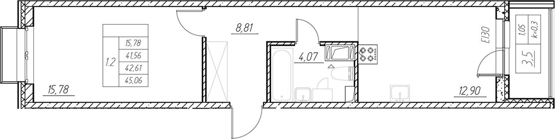 49,6 м², 1-комнатная квартира 6 425 000 ₽ - изображение 62