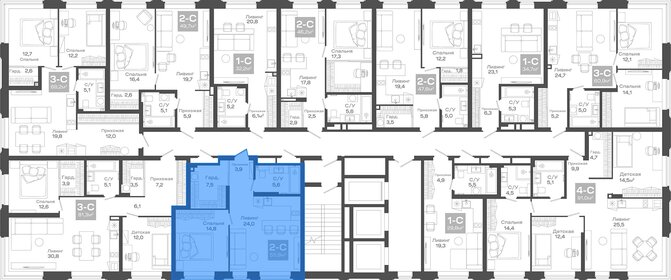 Квартира 55,8 м², 1-комнатная - изображение 2