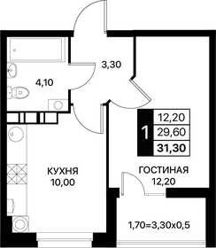 31,3 м², 1-комнатная квартира 4 428 950 ₽ - изображение 51