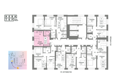 35 м², 1-комнатная квартира 4 700 000 ₽ - изображение 68