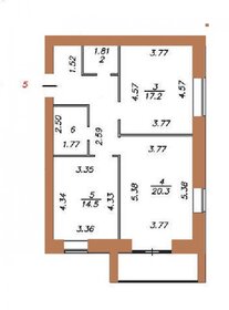 43 м², 1-комнатная квартира 2 600 000 ₽ - изображение 92