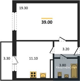 39 м², 1-комнатная квартира 3 958 500 ₽ - изображение 10