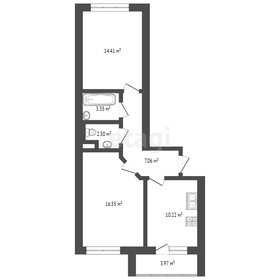 Квартира 56 м², 2-комнатная - изображение 1