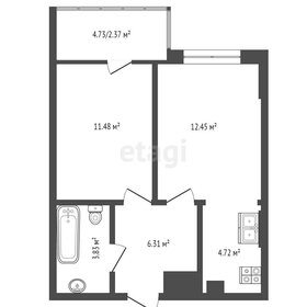 Квартира 42 м², 1-комнатная - изображение 1