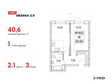 44 м², 1-комнатная квартира 8 900 000 ₽ - изображение 74