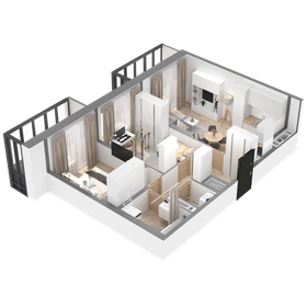 Квартира 52,6 м², 2-комнатная - изображение 4