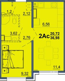 36,4 м², 1-комнатная квартира 4 032 210 ₽ - изображение 36