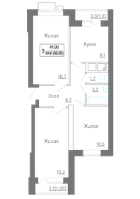 91,1 м², 4-комнатная квартира 13 000 000 ₽ - изображение 30
