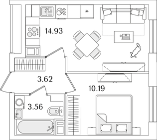 31,7 м², 1-комнатная квартира 7 964 186 ₽ - изображение 78