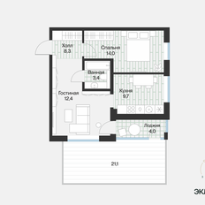 Квартира 49,7 м², 2-комнатная - изображение 4