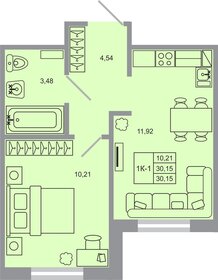 29,9 м², 1-комнатная квартира 4 101 780 ₽ - изображение 70