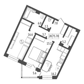 Квартира 85,6 м², 3-комнатная - изображение 2