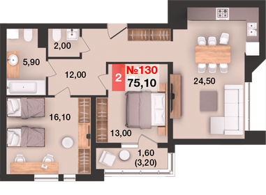 52,2 м², 2-комнатная квартира 8 549 999 ₽ - изображение 71