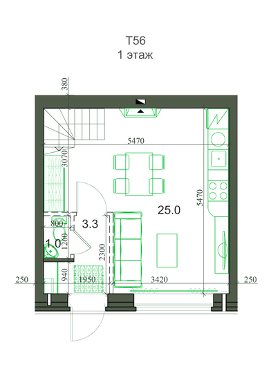 53,9 м², 3-комнатная квартира 5 219 000 ₽ - изображение 1