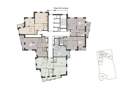 59,9 м², 3-комнатная квартира 6 800 000 ₽ - изображение 73