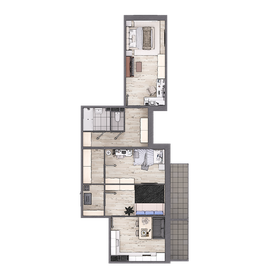 72,7 м², 3-комнатная квартира 10 838 260 ₽ - изображение 43