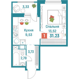 Квартира 31,2 м², 1-комнатная - изображение 1