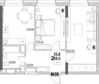 73,2 м², 3-комнатная квартира 8 870 000 ₽ - изображение 65