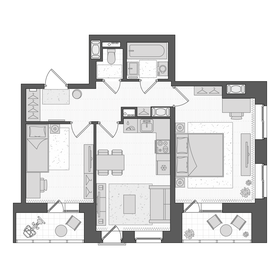 54,5 м², 2-комнатная квартира 10 748 010 ₽ - изображение 80