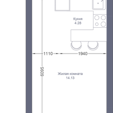 Квартира 27,3 м², студия - изображение 2