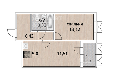 37,6 м², 2-комнатная квартира 4 450 000 ₽ - изображение 60