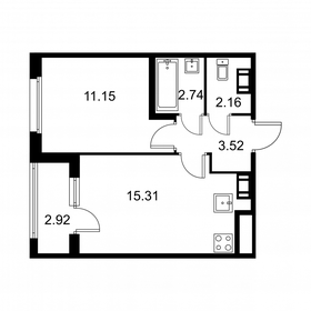 36,3 м², 1-комнатная квартира 5 705 380 ₽ - изображение 66