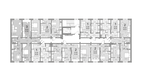 84,1 м², 3-комнатная квартира 5 118 000 ₽ - изображение 26