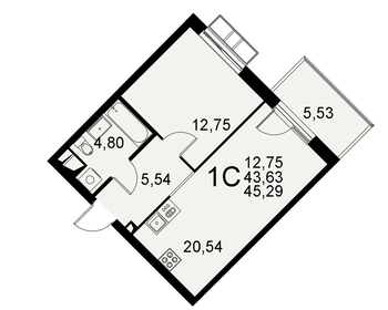 30,5 м², 1-комнатная квартира 5 600 000 ₽ - изображение 50