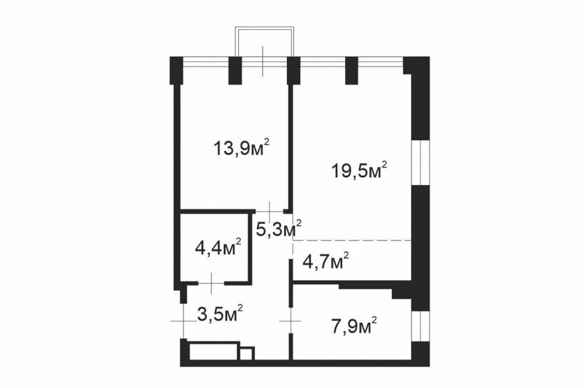 60,4 м², 2-комнатная квартира 61 700 000 ₽ - изображение 19