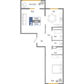 64,7 м², 3-комнатная квартира 7 755 900 ₽ - изображение 16