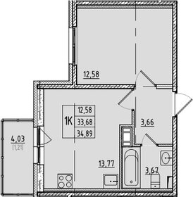 Квартира 34,9 м², 1-комнатная - изображение 1