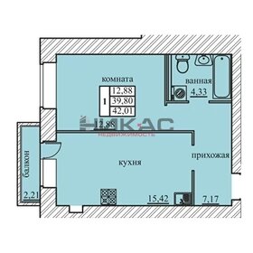 Квартира 40,5 м², 1-комнатная - изображение 1