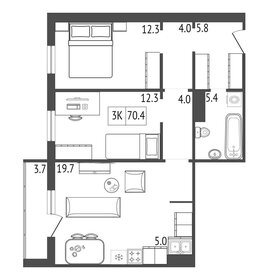 61 м², 3-комнатная квартира 6 500 000 ₽ - изображение 2