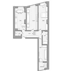 Квартира 102 м², 3-комнатная - изображение 2