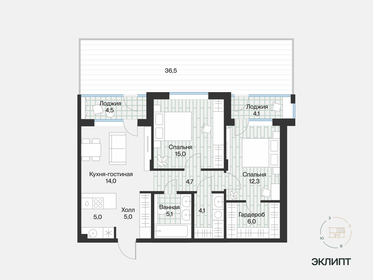 75,4 м², 2-комнатная квартира 8 200 000 ₽ - изображение 34