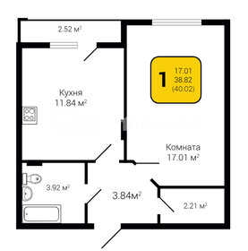 38 м², 1-комнатная квартира 5 201 890 ₽ - изображение 35