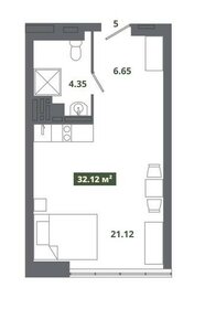 17,2 м², апартаменты-студия 3 801 126 ₽ - изображение 104