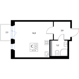 24,7 м², квартира-студия 4 618 900 ₽ - изображение 45
