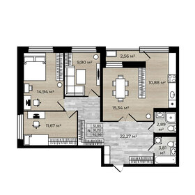 91,7 м², 4-комнатная квартира 9 286 803 ₽ - изображение 104