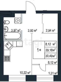 Квартира 30,5 м², 1-комнатная - изображение 1