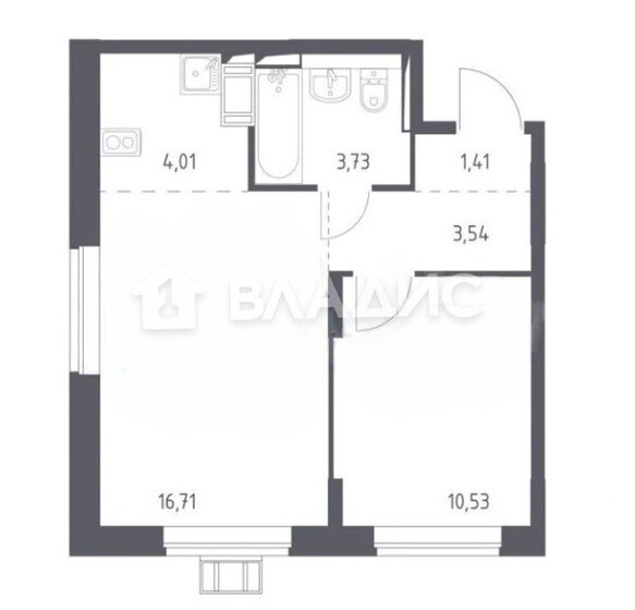 39,9 м², 2-комнатная квартира 7 600 000 ₽ - изображение 1