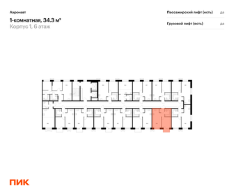 Квартира 34,3 м², 1-комнатная - изображение 2