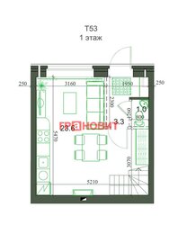 Квартира 53,9 м², 2-комнатная - изображение 2