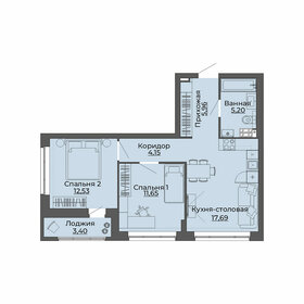 59,5 м², 2-комнатная квартира 8 290 000 ₽ - изображение 1