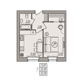 62,6 м², 2-комнатная квартира 6 980 000 ₽ - изображение 12