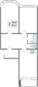 Квартира 80,2 м², 2-комнатная - изображение 1