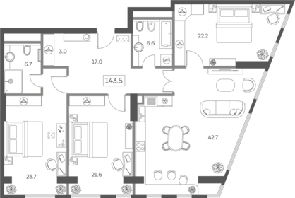 120 м², 4-комнатная квартира 79 000 000 ₽ - изображение 102